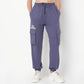 Relaxed Fit Solid Ankle Length High Rise Joggers