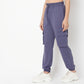 Relaxed Fit Solid Ankle Length High Rise Joggers