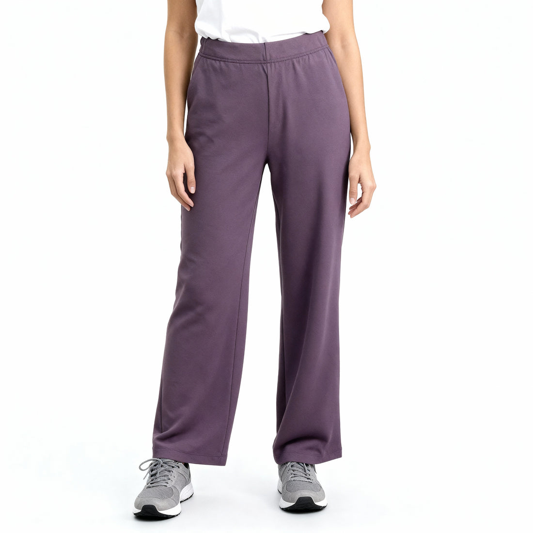 High Rise Solid Trackpants