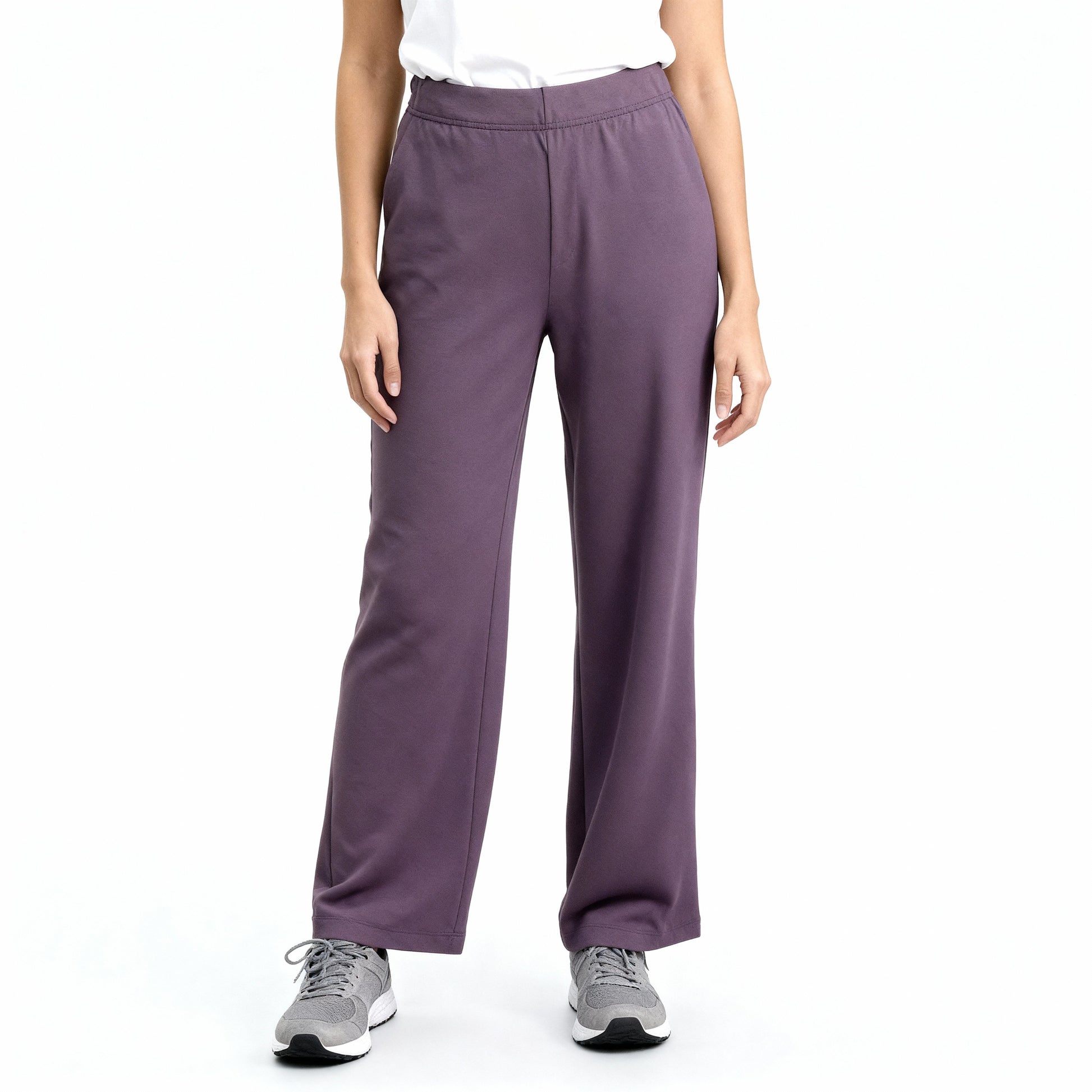 High Rise Solid Trackpants