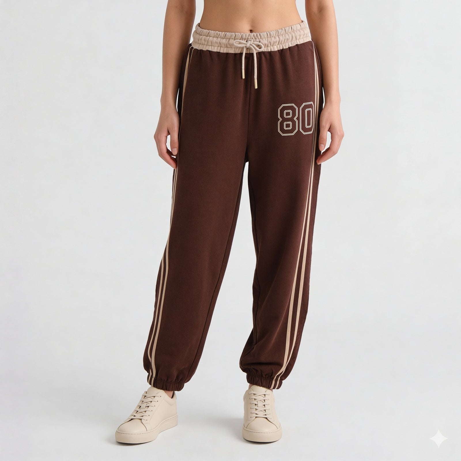 Cotton High Rise Graphic Joggers