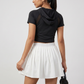 Flared Mid Rise Skirt