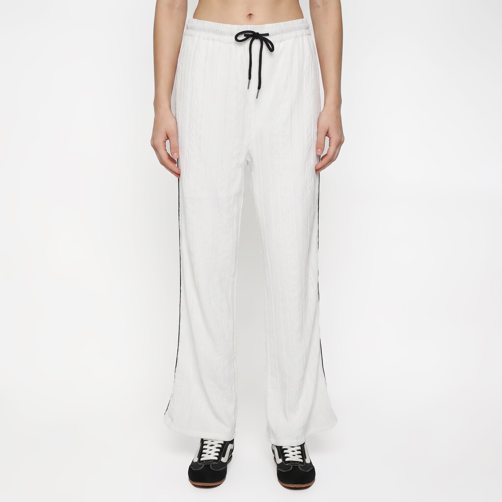 Solid Mid Rise Trackpants