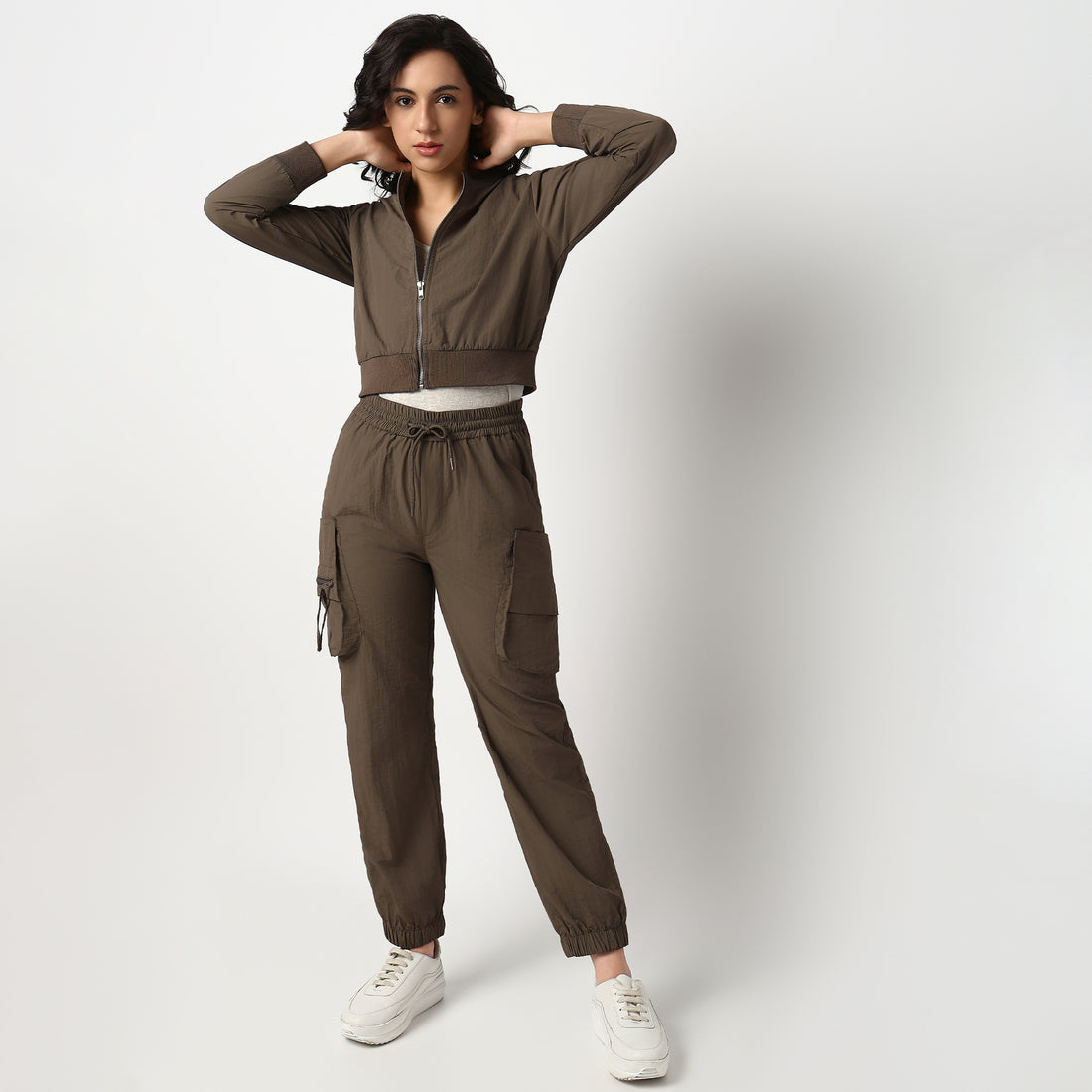 Buy Women Regular Fit Solid Full Sleeve T-Shirt  - Style Union