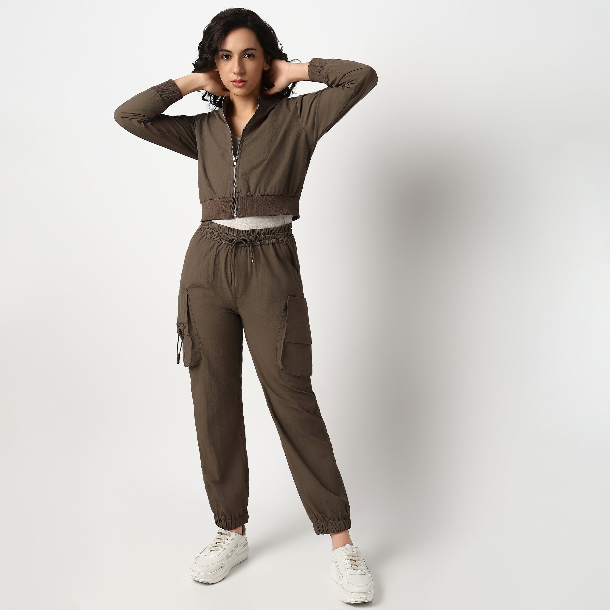 Buy Women Regular Fit Solid Full Sleeve T-Shirt  - Style Union