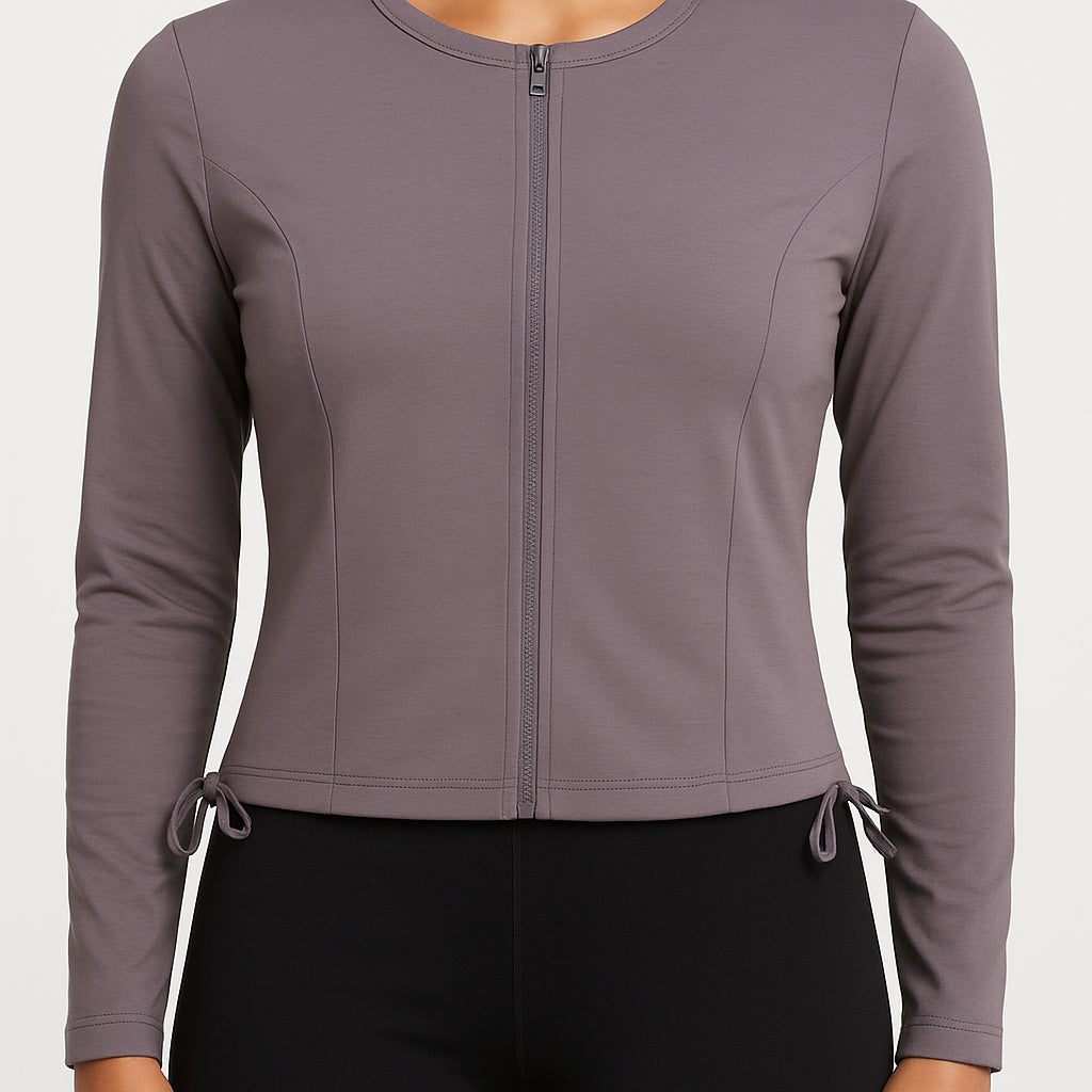 Buy Slim Fit Jacket With Corset Panels and Side Ruching - Style Union