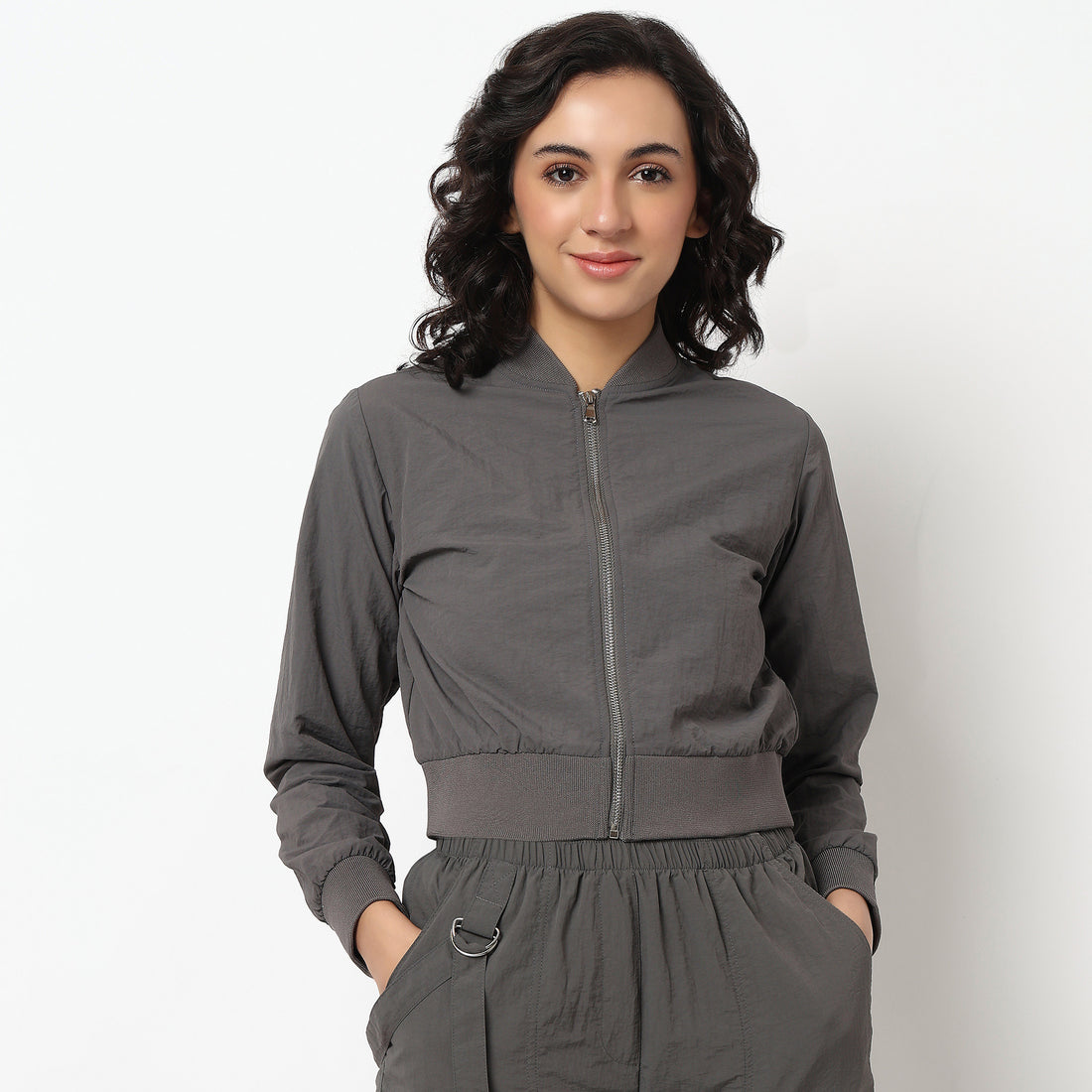 Buy Women Regular Fit Solid Full Sleeve T-Shirt  - Style Union