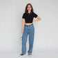 Solid Slim Fit Crop T-Shirt