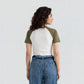 Solid Slim Fit Crop T-Shirt