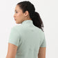 Airdry - High Neck and Zipper Slim Fit T-Shirt