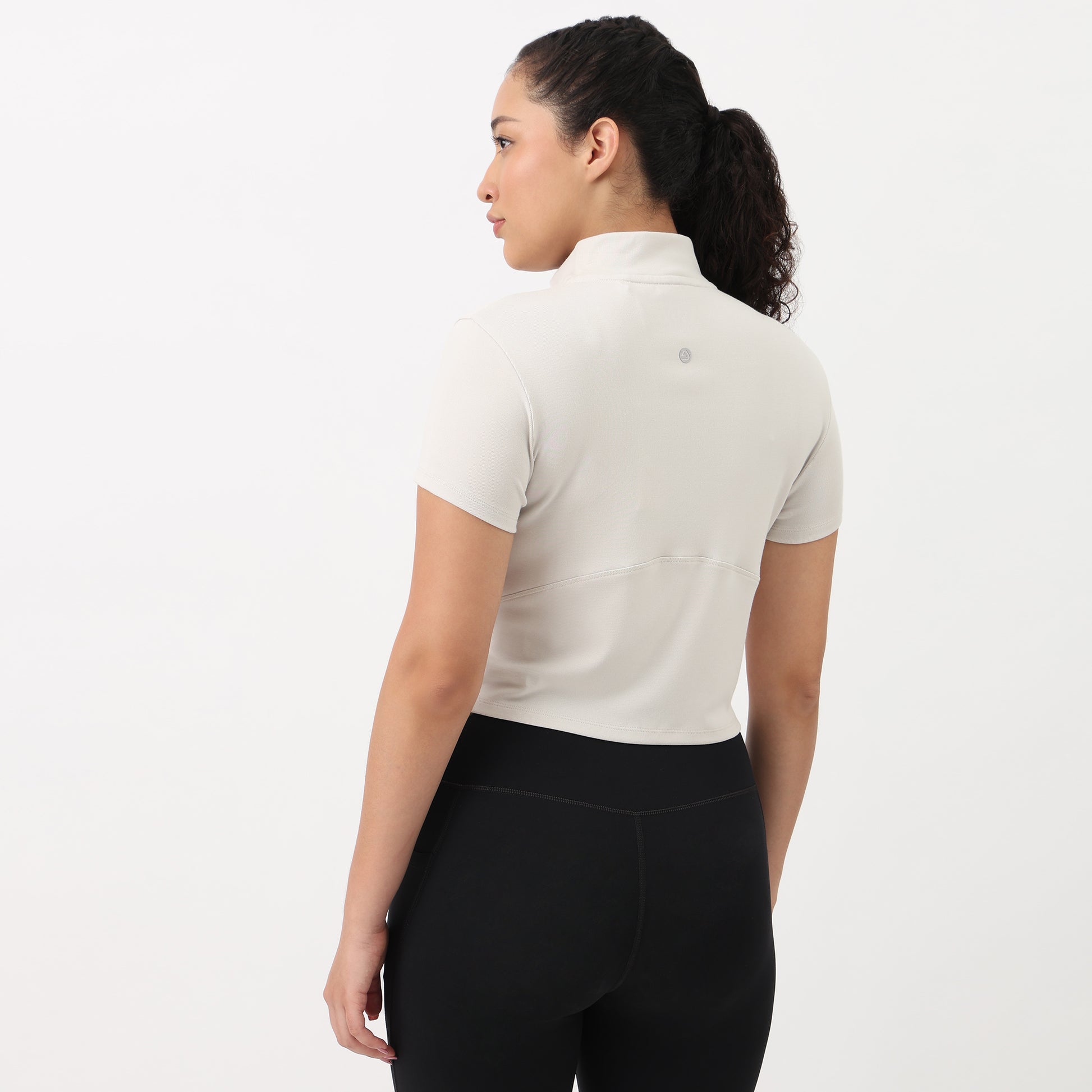 Airdry - High Neck and Zipper Slim Fit T-Shirt