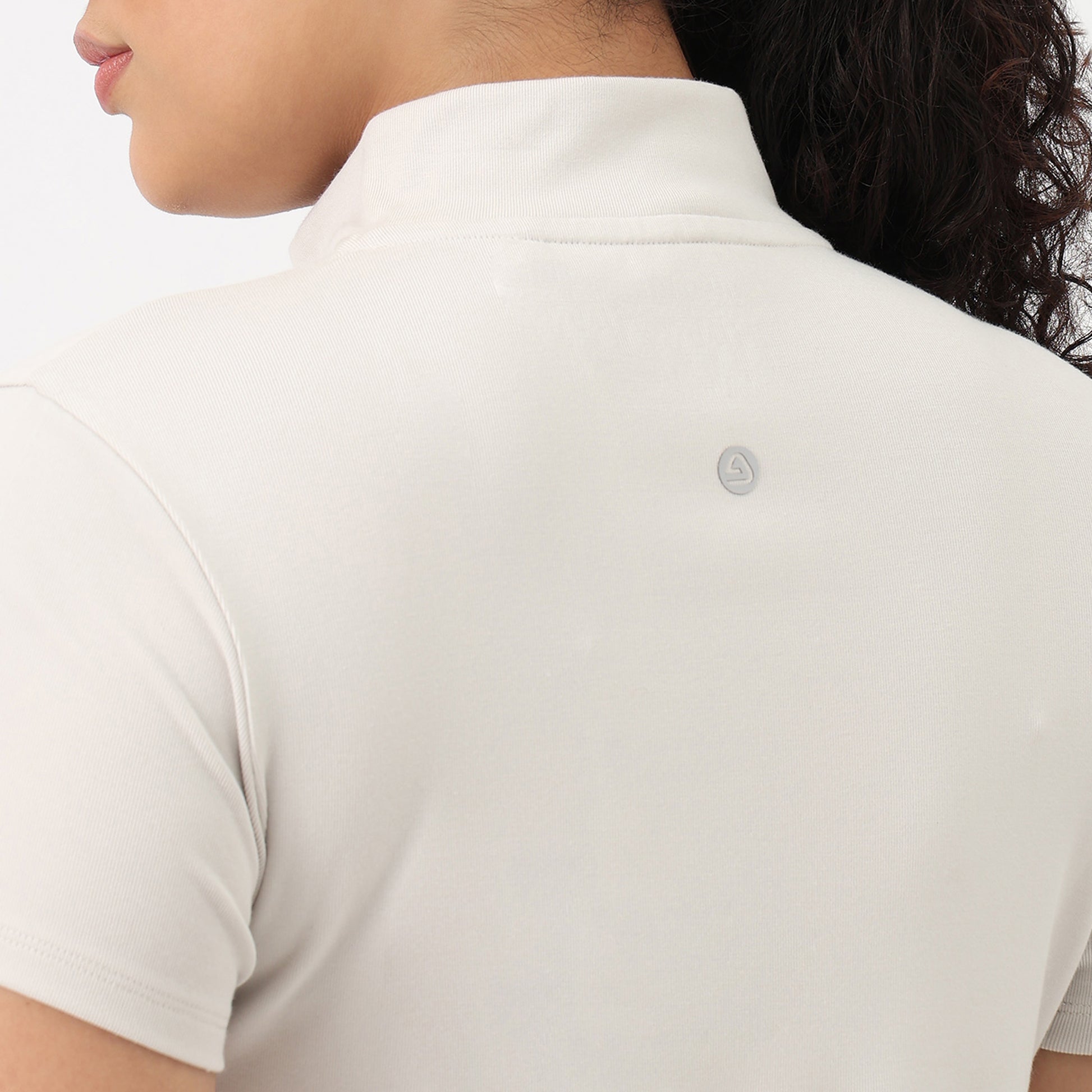 Airdry - High Neck and Zipper Slim Fit T-Shirt