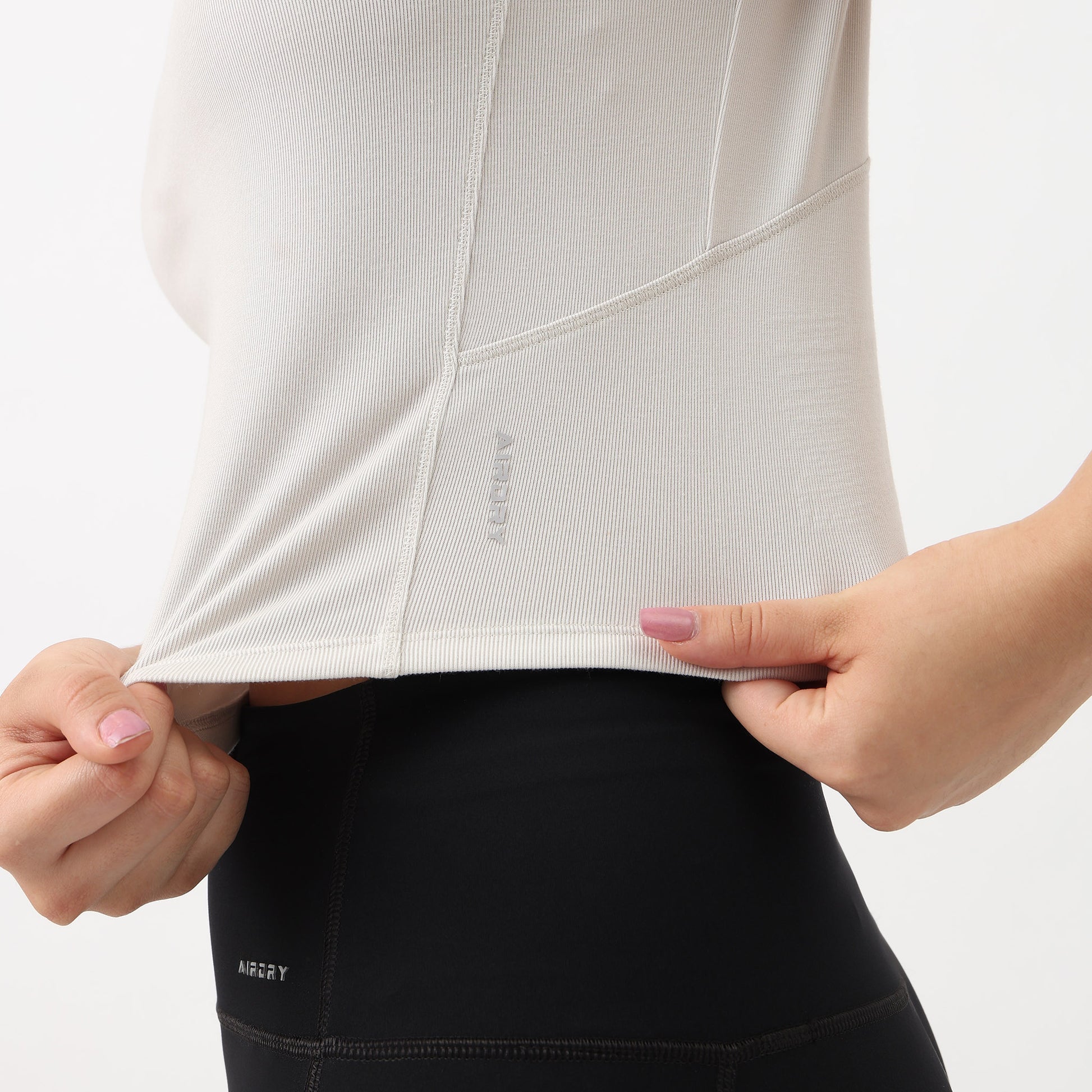 Airdry - High Neck and Zipper Slim Fit T-Shirt