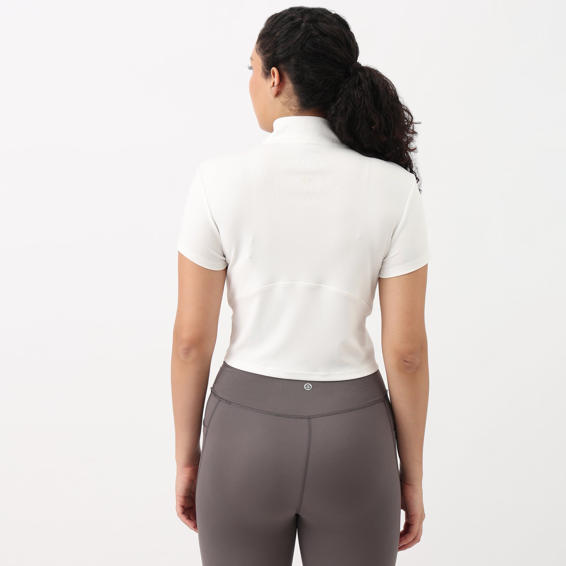 Airdry - High Neck and Zipper Slim Fit T-Shirt
