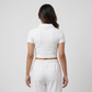 Graphic Cropped Polo T-Shirt