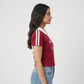 Printed Cropped Polo T-Shirt
