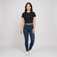 Solid Slim Fit Crop T-Shirt