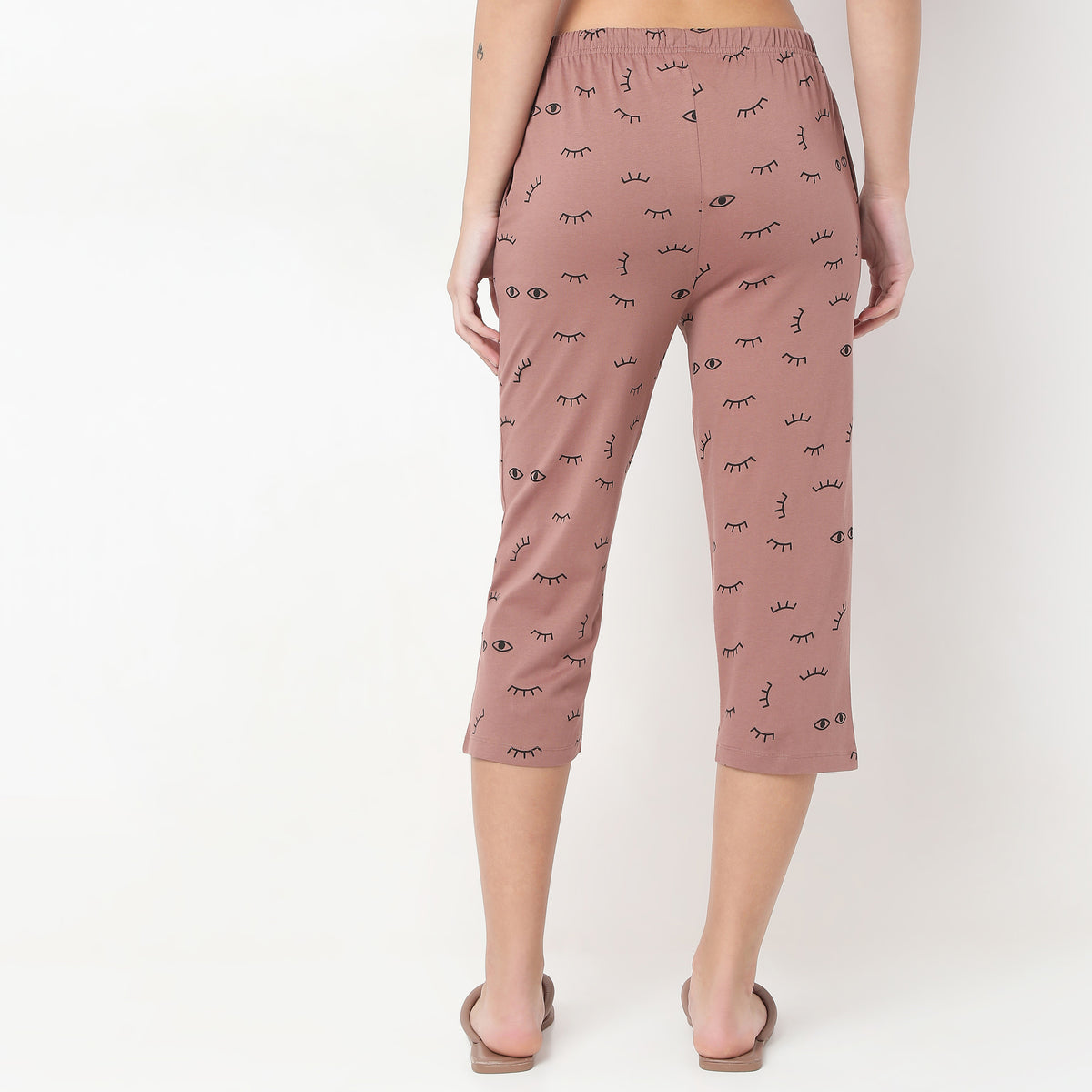 Printed Mid Rise Lounge Capri