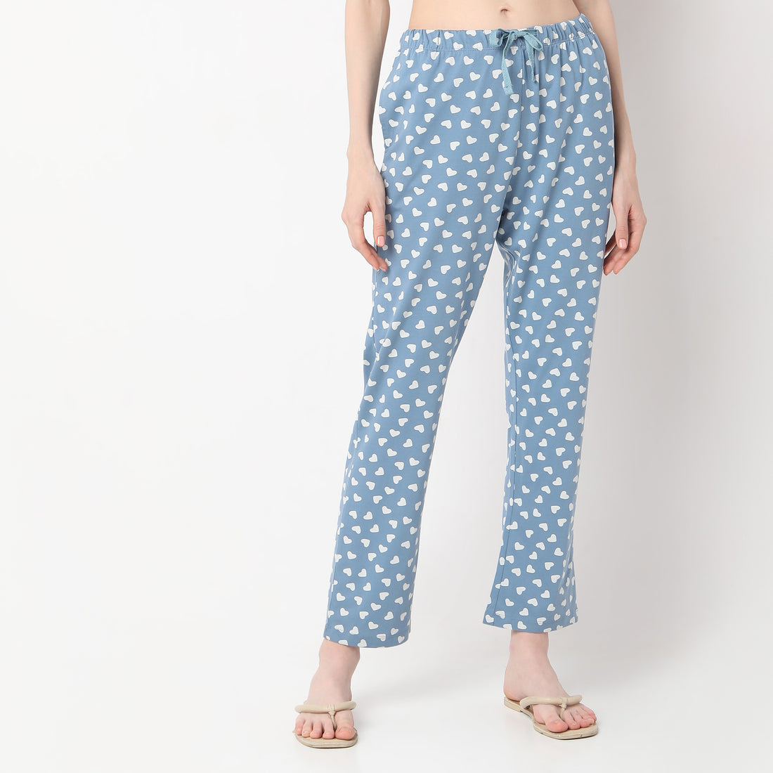 Heart Print Full Length Lounge Pyjamas