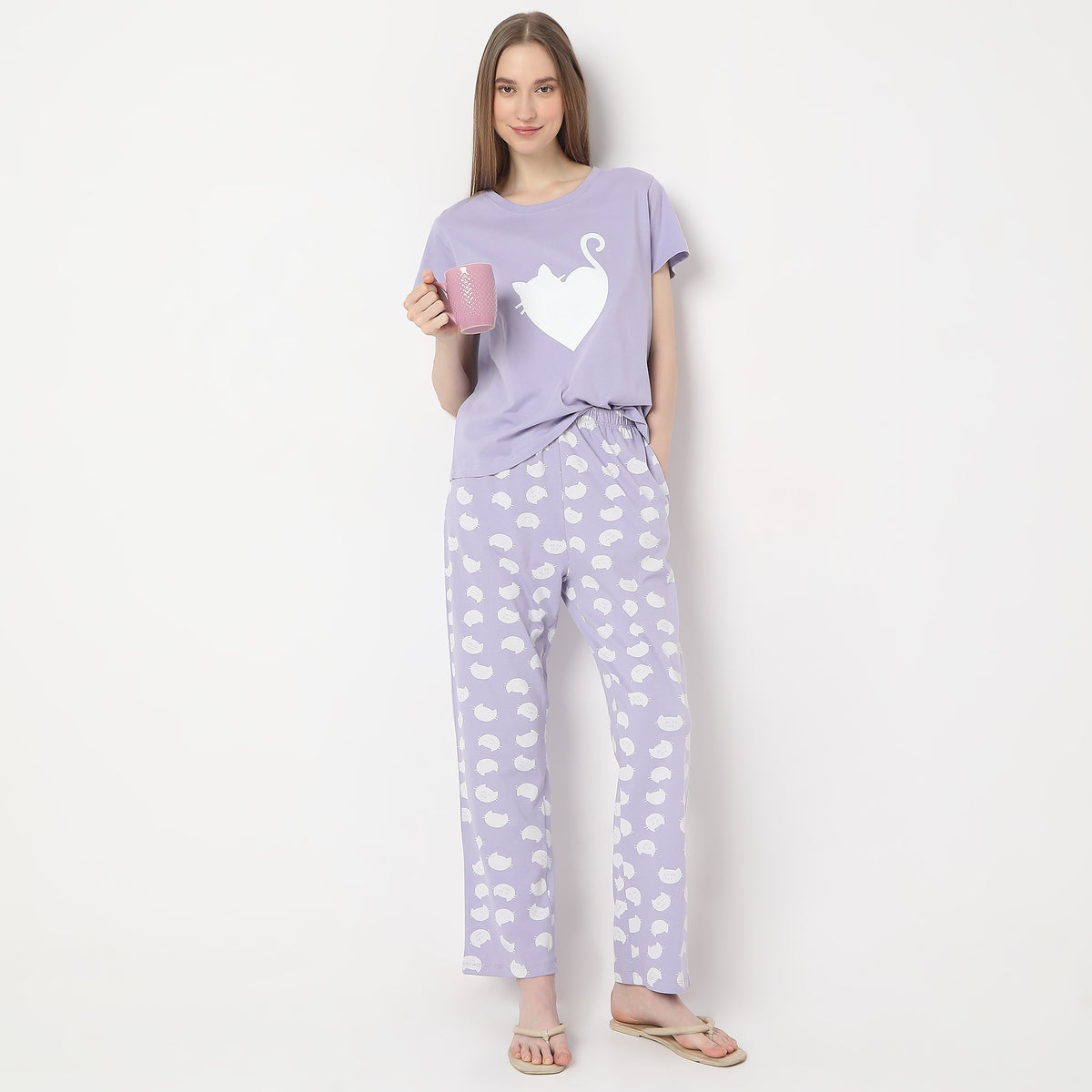 Animal Print Ankle Length Core Pyjamas