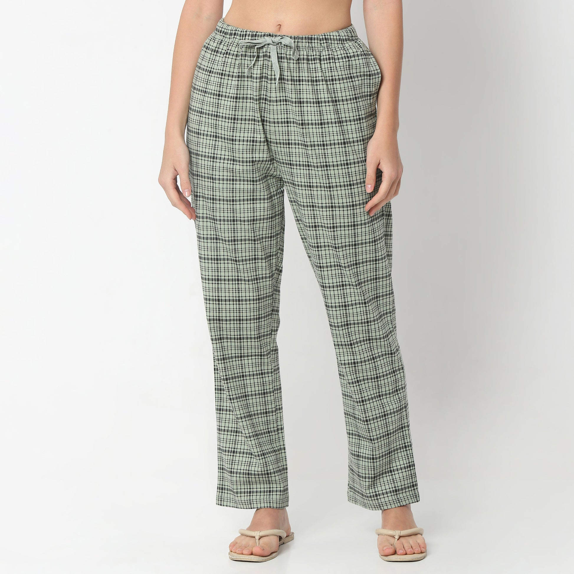Regular Fit Printed Full Length Mid Rise Pyjamas
