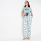 Regular Fit Printed Ankle Length Mid Rise Pyjamas