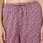 Regular Fit Polka Dot Ankle Length Mid Rise Pyjamas