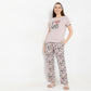 Regular Fit Animal Print Ankle Length Mid Rise Pyjamas