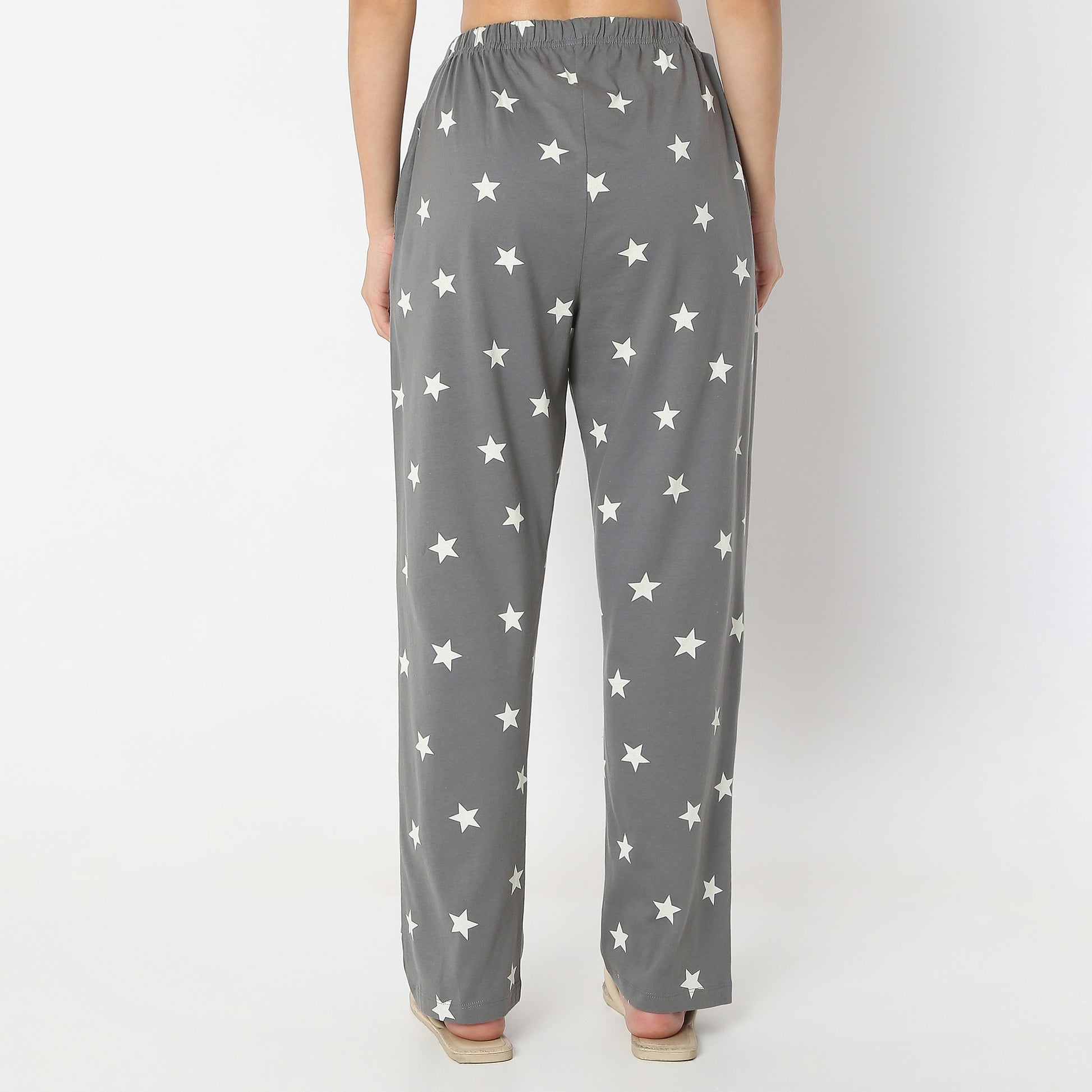 Stars & Moon Printed Mid Rise Core Pyjamas