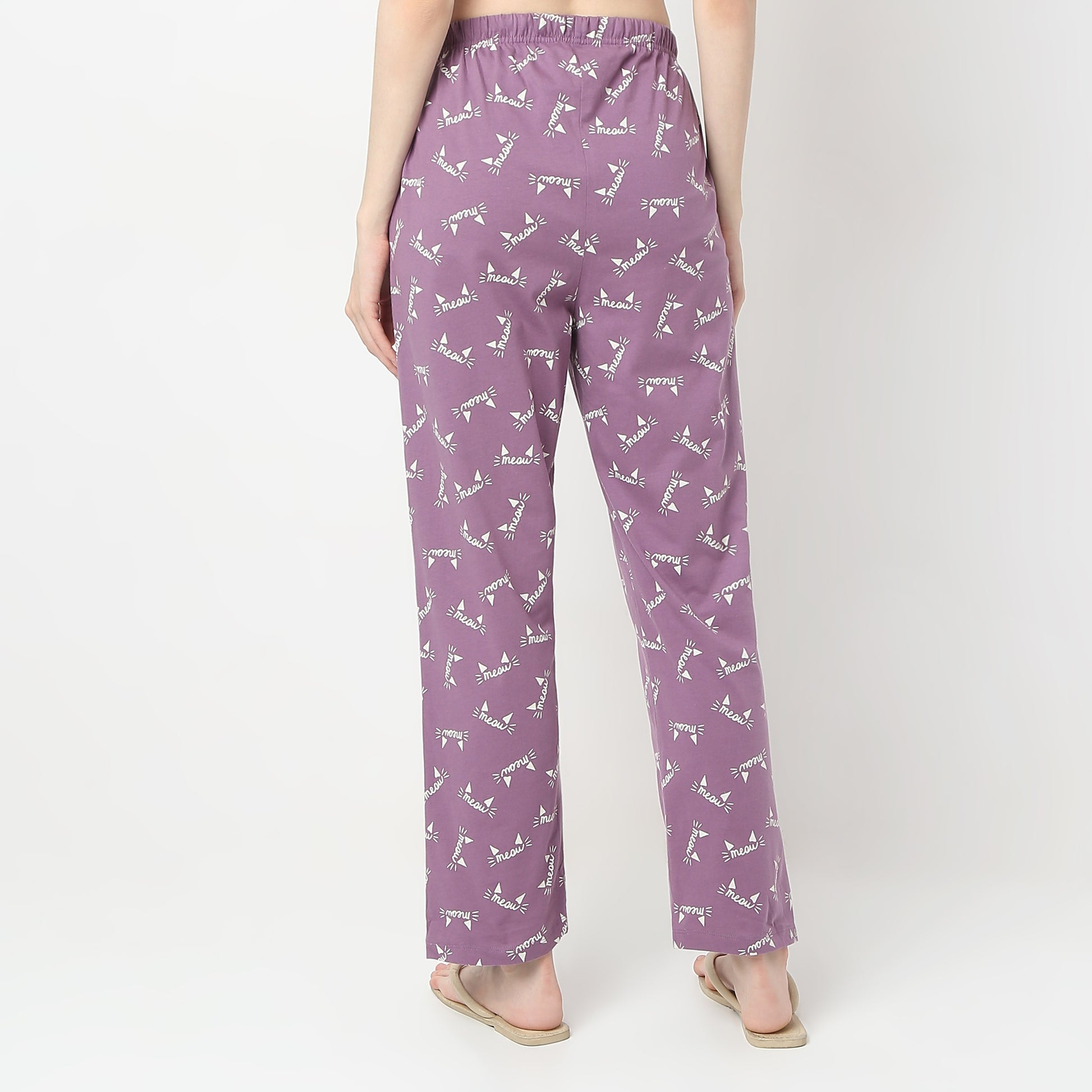 Regular Fit Printed Mid Rise Pyjamas
