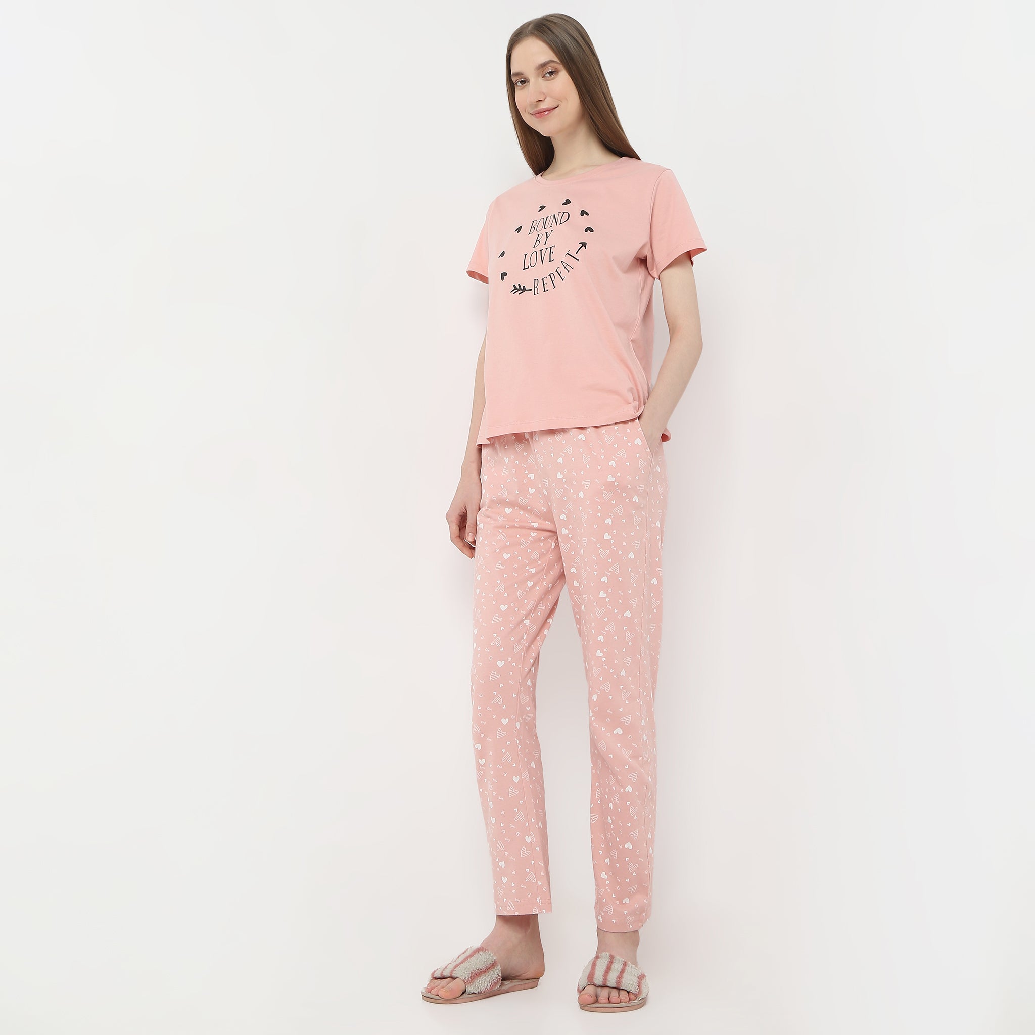 Regular Fit Printed Mid Rise Pyjamas