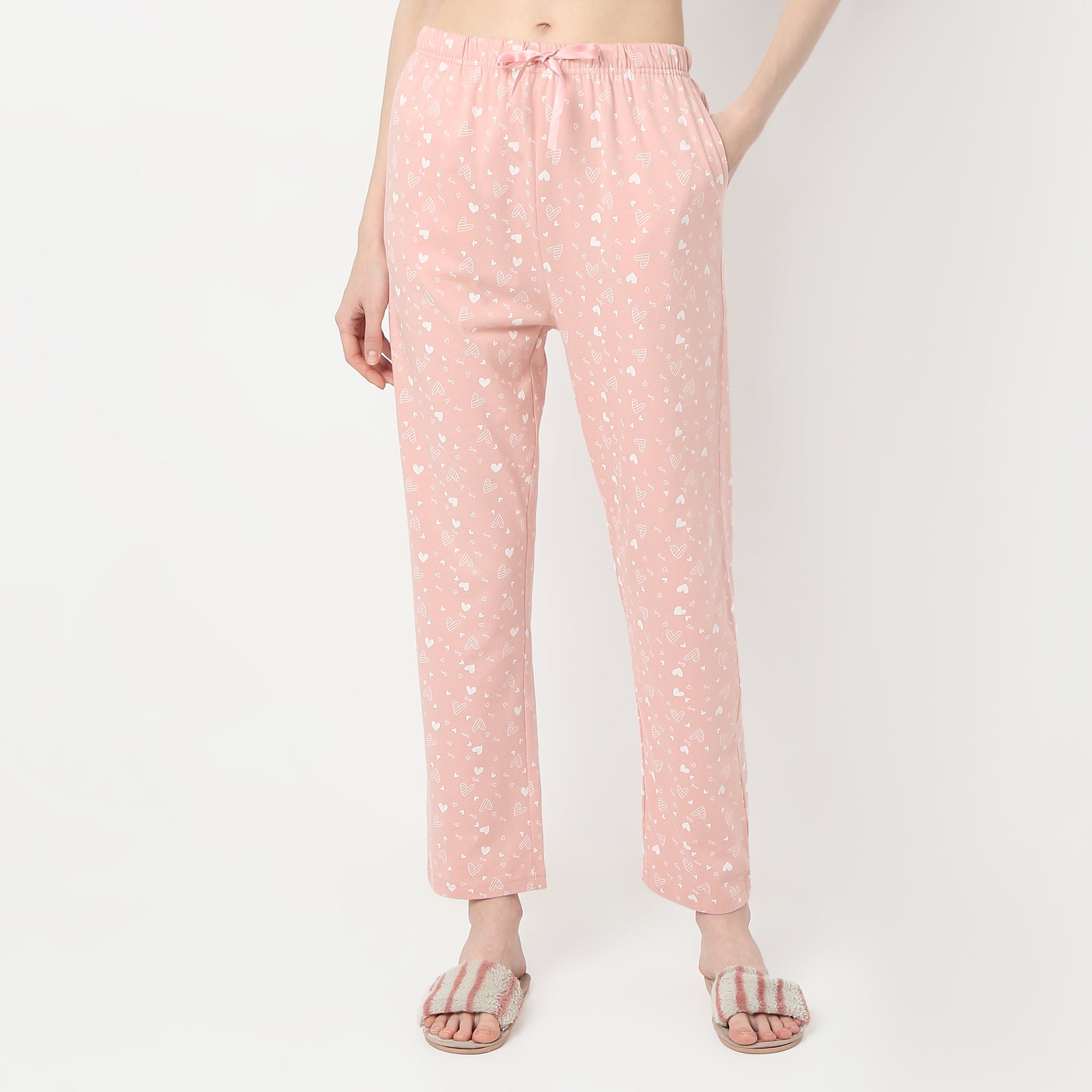 Regular Fit Printed Mid Rise Pyjamas