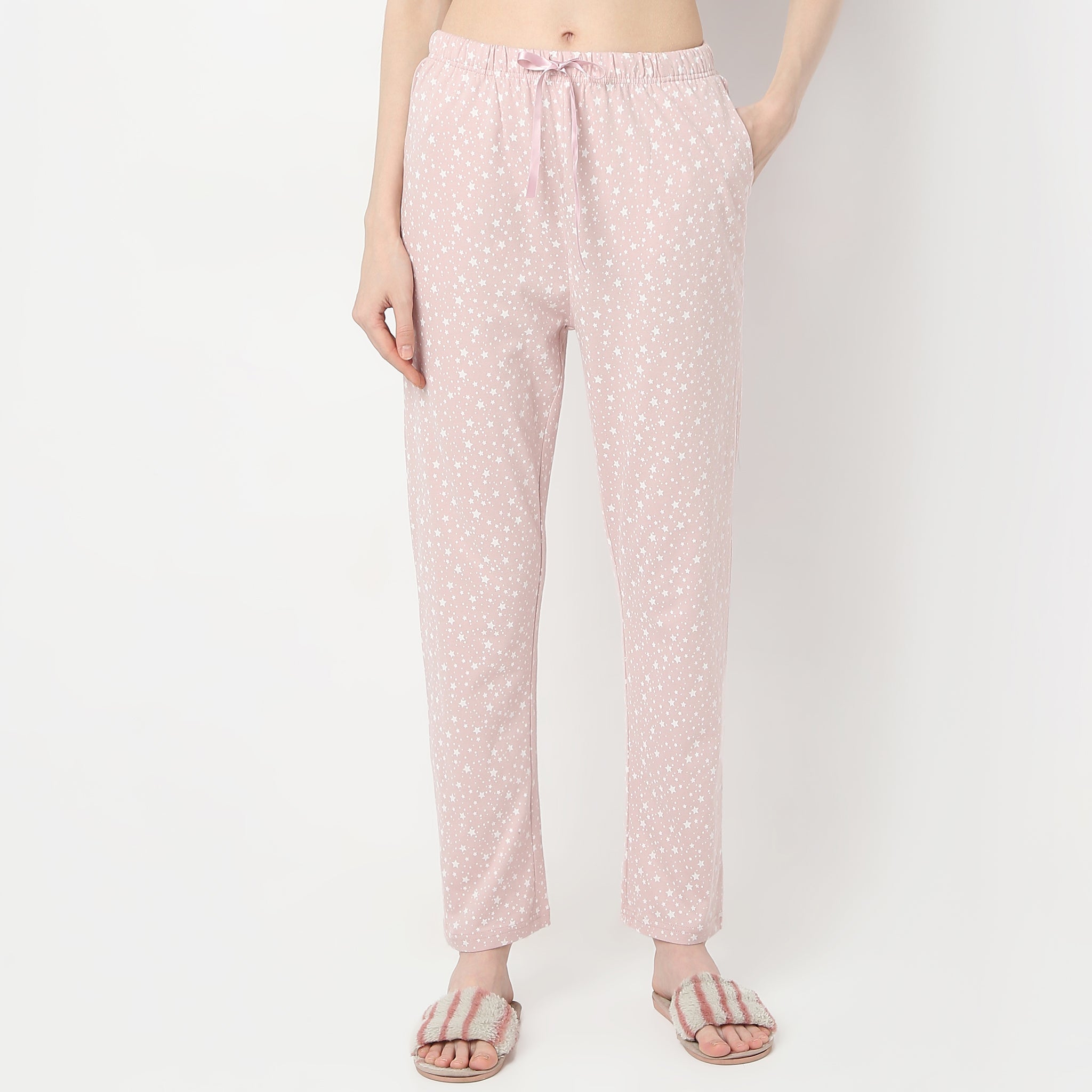 Regular Fit Printed Mid Rise Pyjamas
