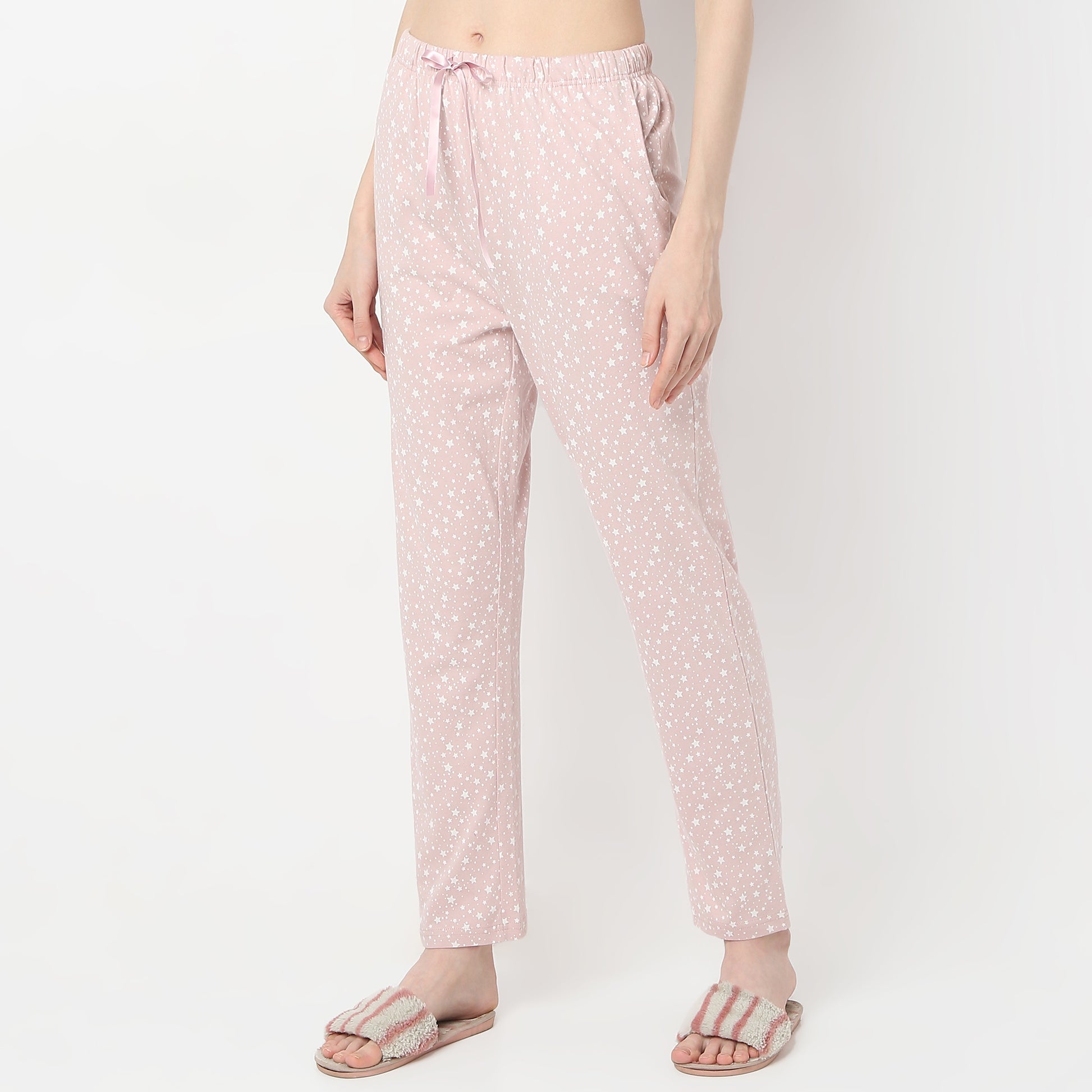 Regular Fit Printed Mid Rise Pyjamas