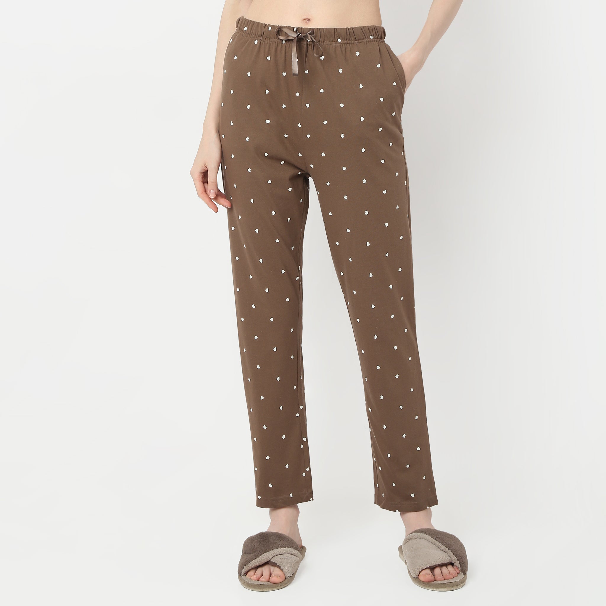Regular Fit Printed Mid Rise Pyjamas