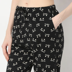 Regular Fit Printed Mid Rise Pyjamas
