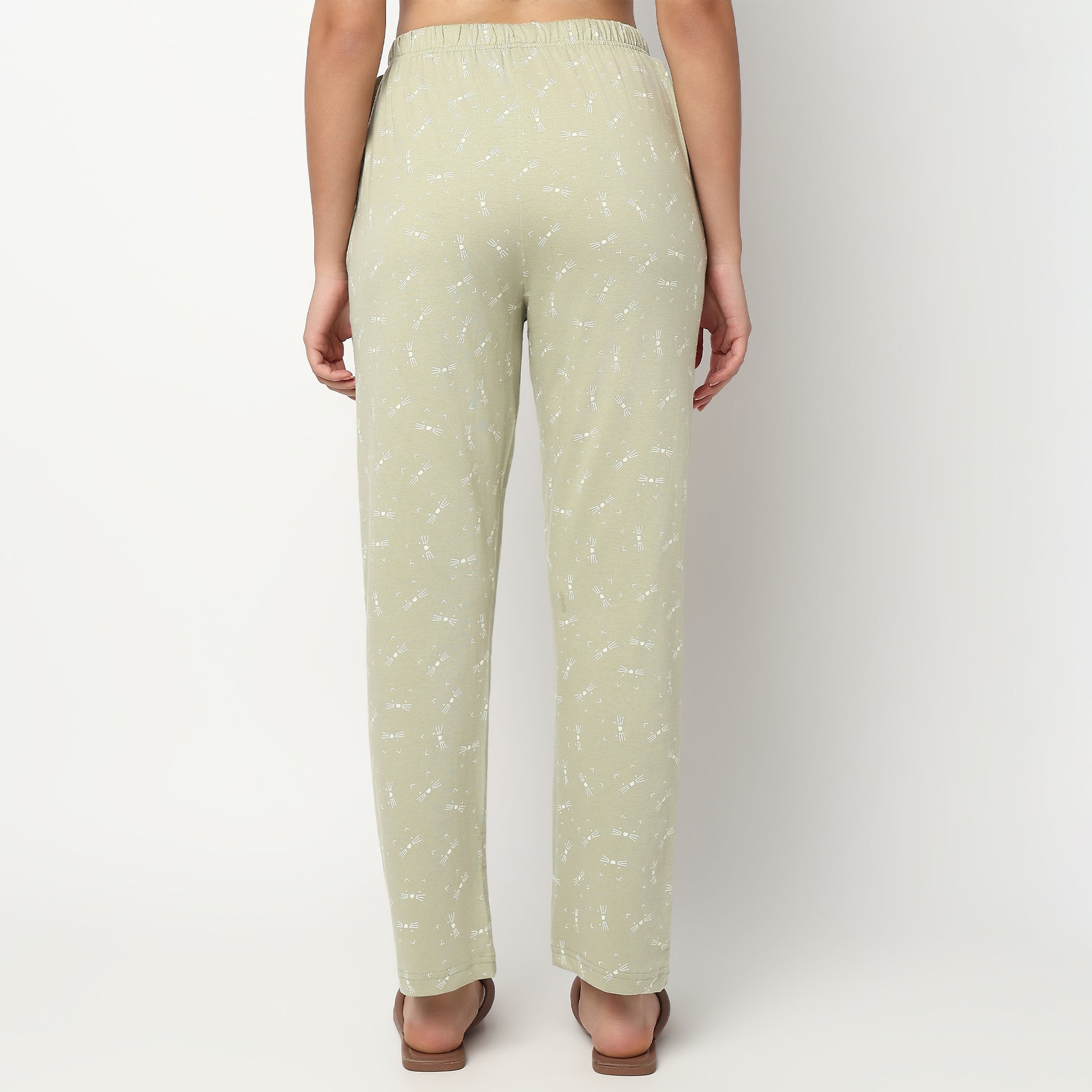 Buy Women Regular Fit Printed Full Length Mid Rise Sleepwear Pyjama  - Style Union