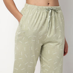 Buy Women Regular Fit Printed Full Length Mid Rise Sleepwear Pyjama  - Style Union