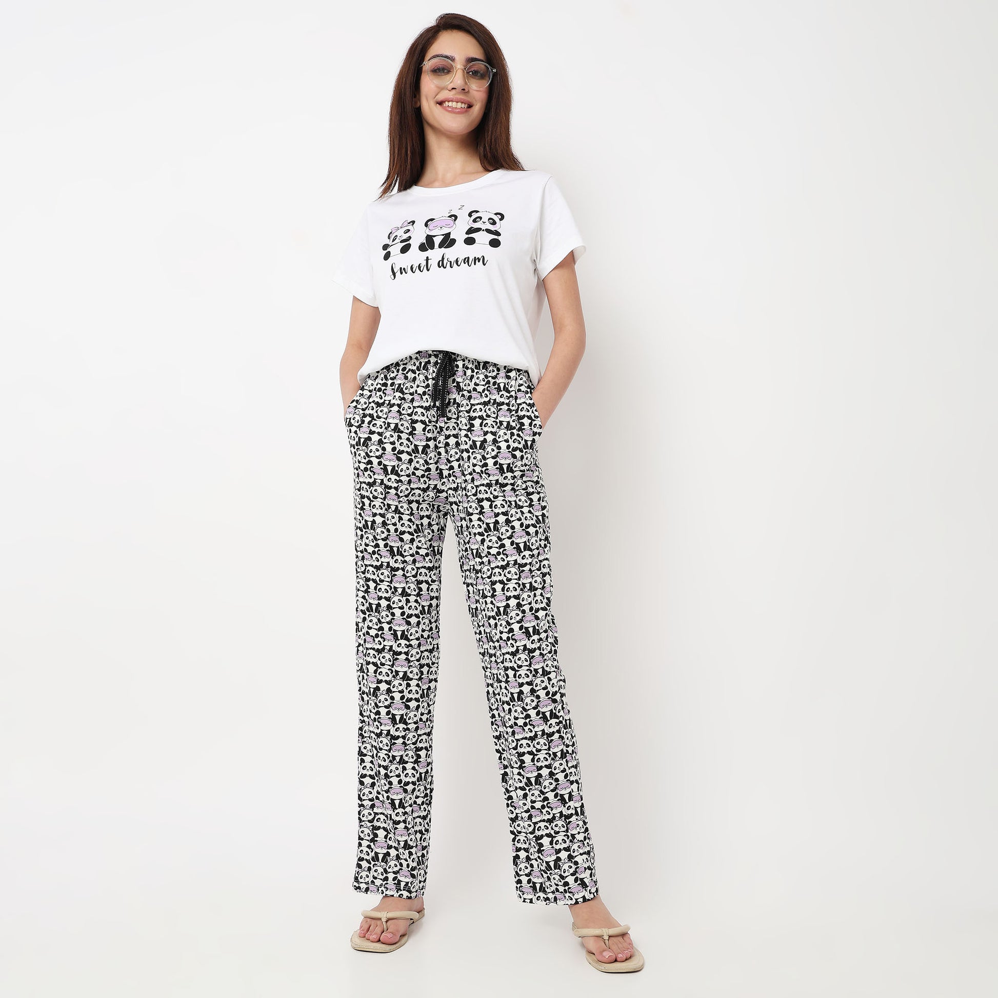 Animal Print Cotton Lounge Pyjamas