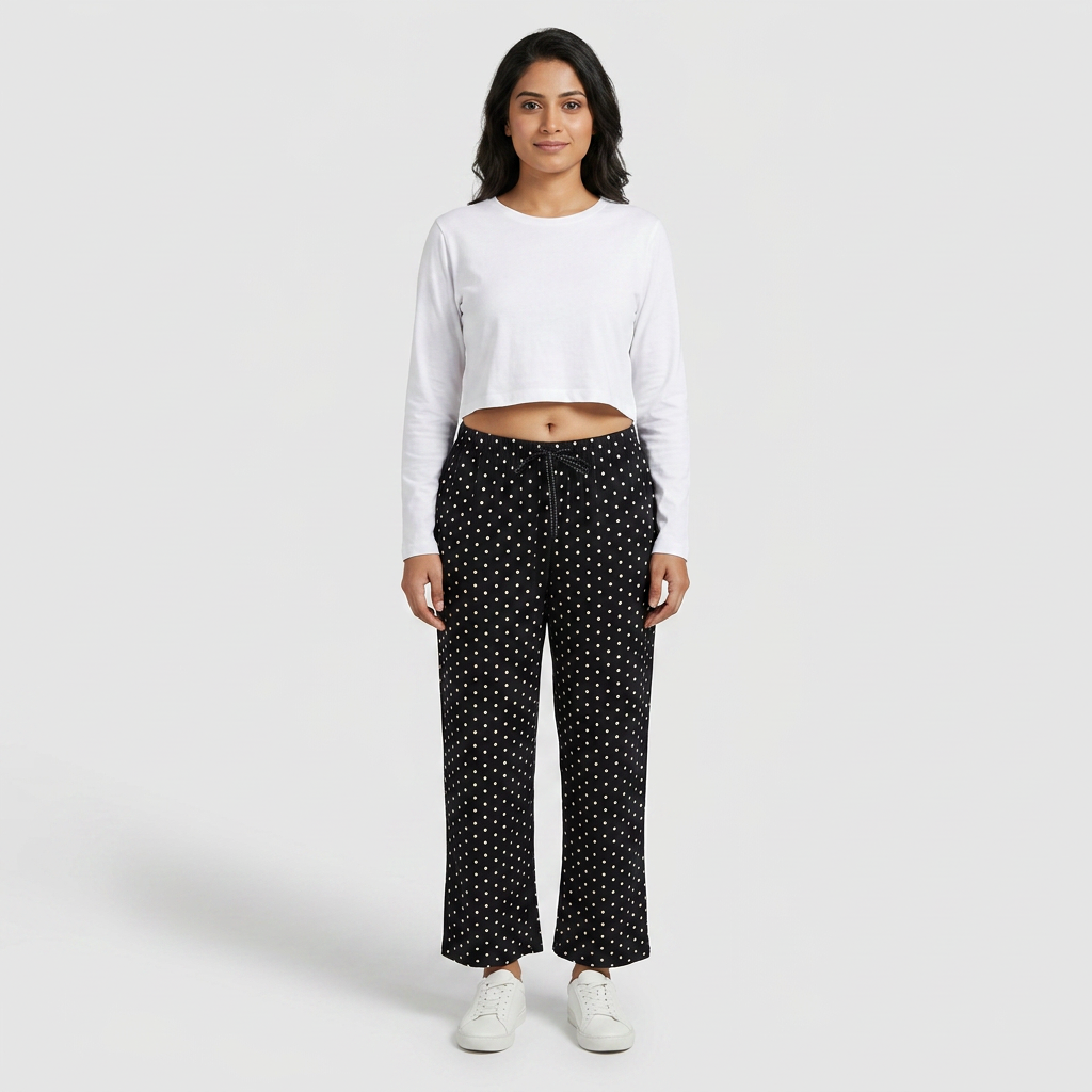 Cotton Polka Dot Lounge Pyjama
