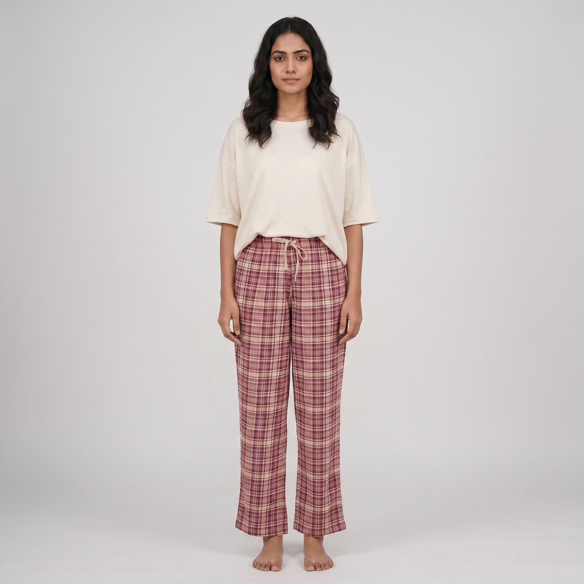Cotton Checkered Lounge Pyjamas