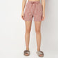 Regular Fit Striped Mid Rise Shorts