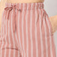 Regular Fit Striped Mid Rise Shorts