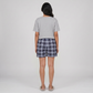 Cotton Checkered Lounge Shorts