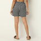 Regular Fit Checkered Above Knee Mid Rise Shorts
