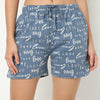 Text Print Loungwear Shorts