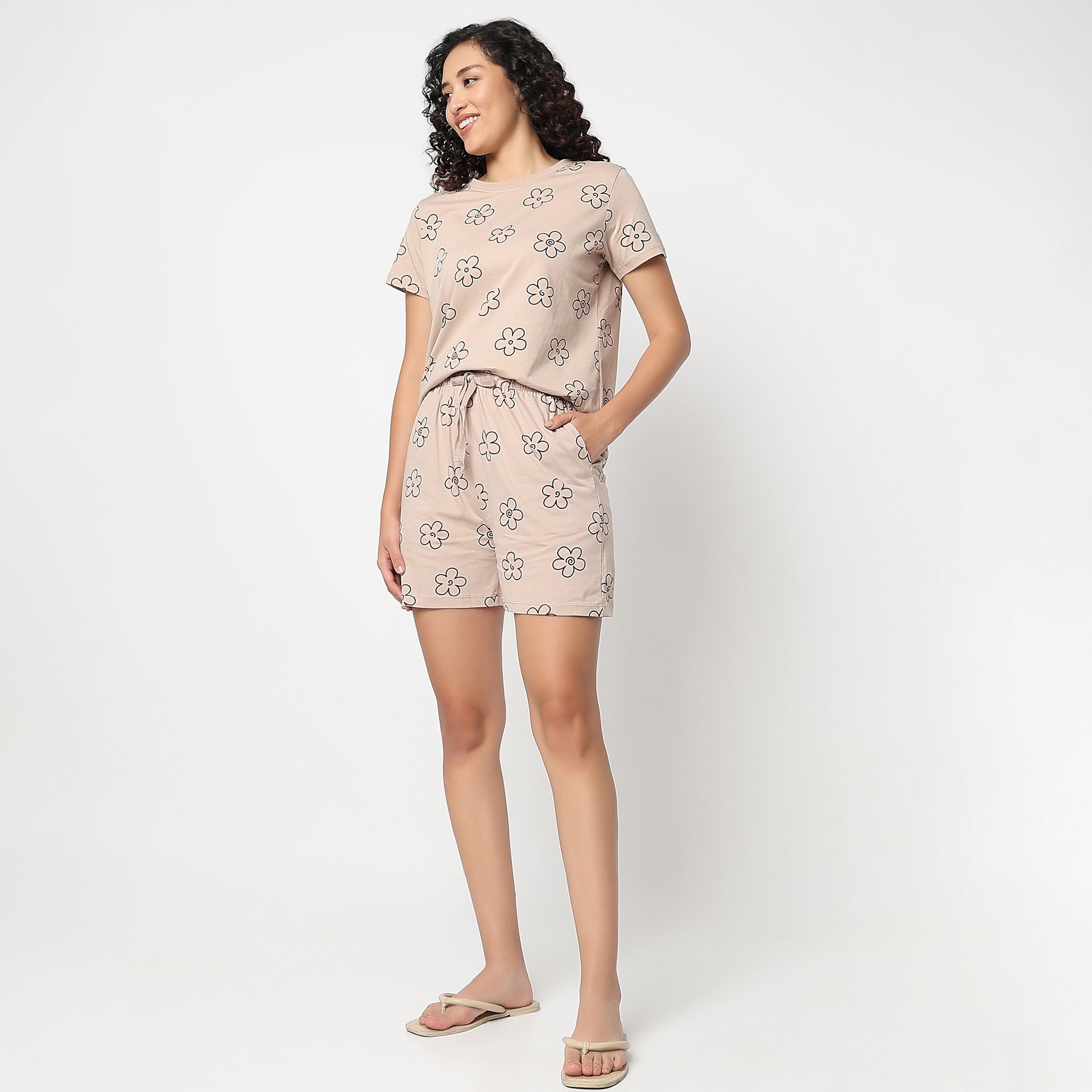 Floral Printed Loungewear Shorts