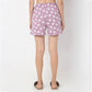 Regular Fit Animal Print Above Knee Mid Rise Shorts