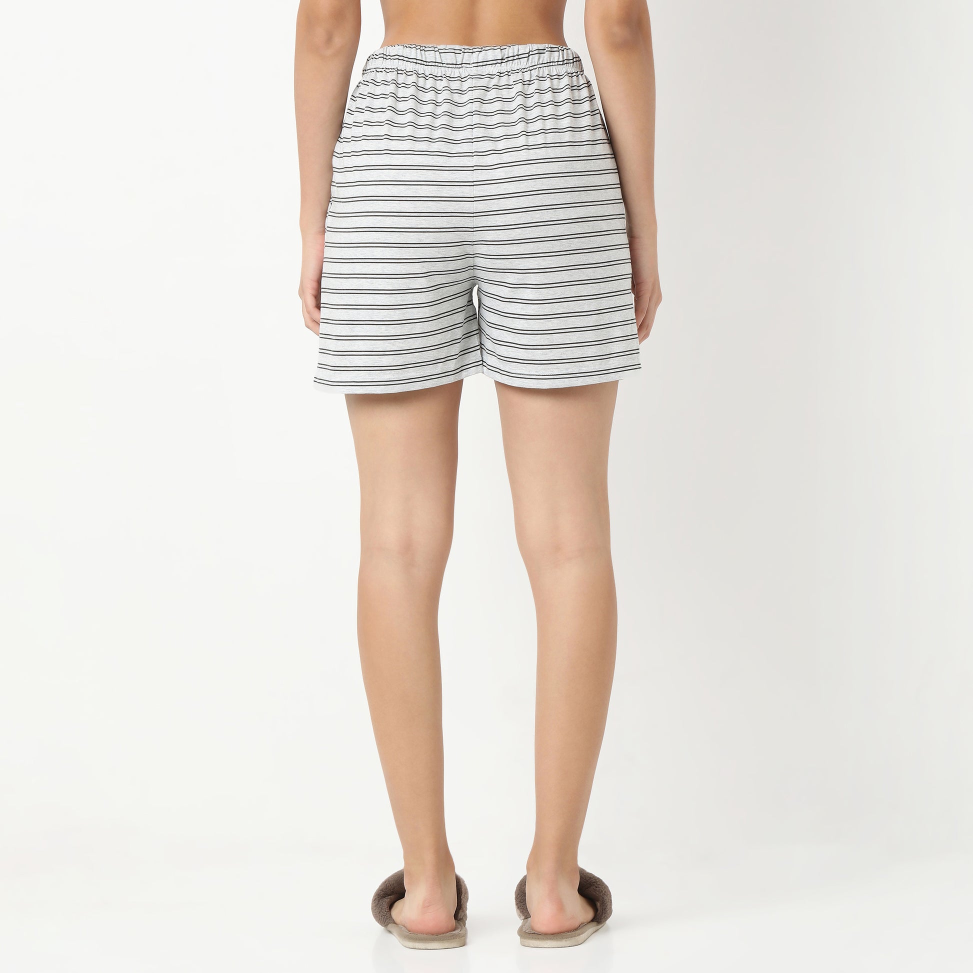 Horizontal Striped Loungewear Shorts