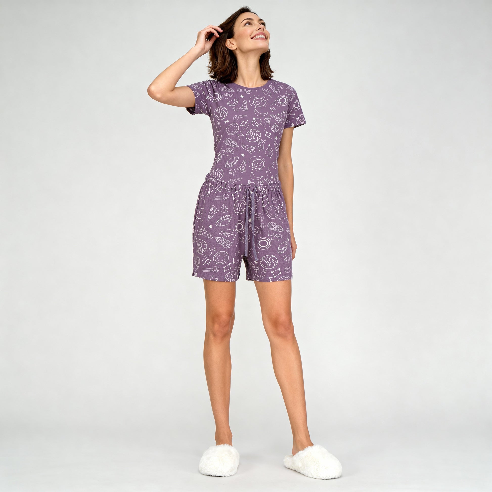 Cotton Printed Lounge Shorts